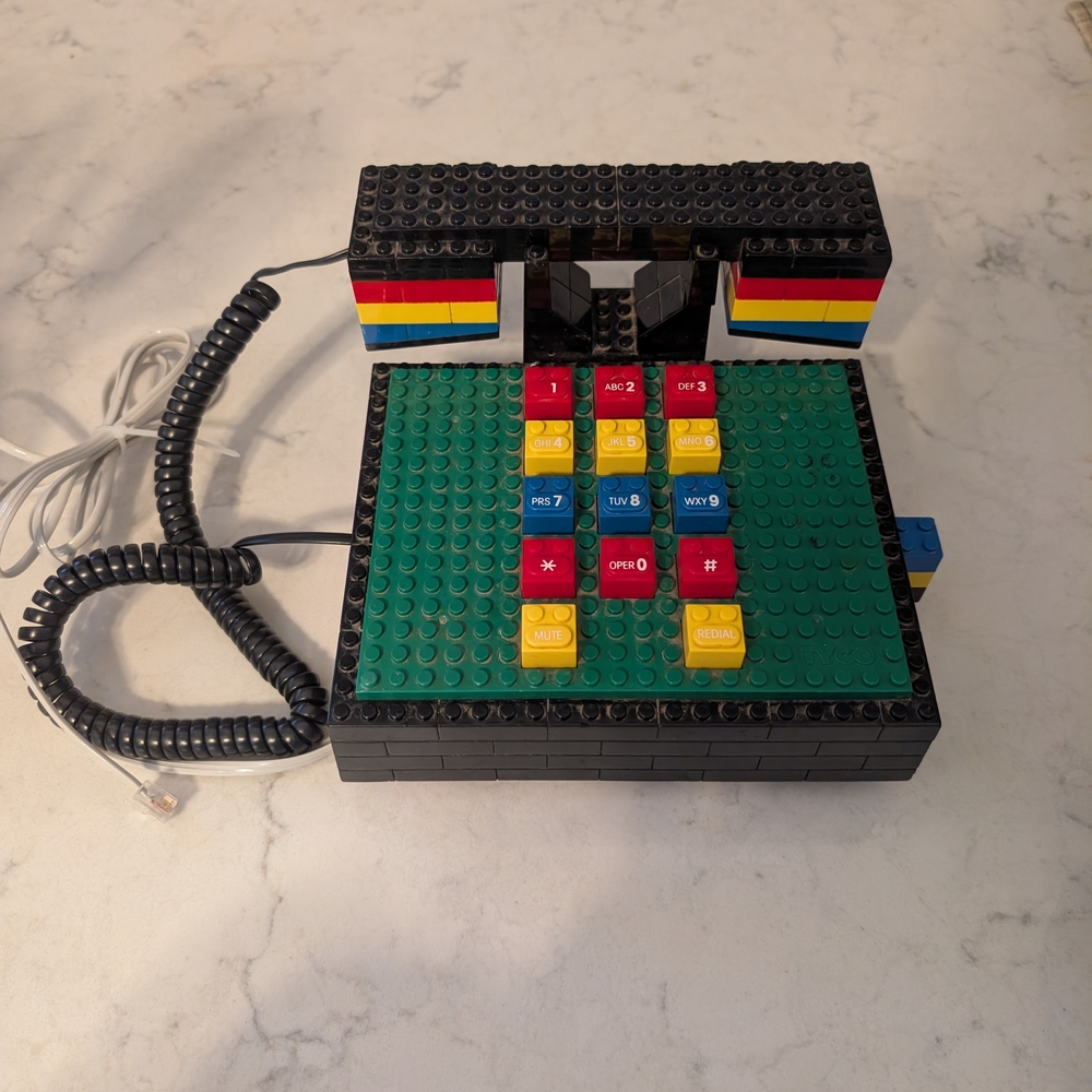 RARE 1980’s Vintage TYCO Block Telephone - Super Fun Retro decor